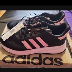 Adidas Black and Pink Sneakers